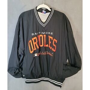 VTG Russell Athletic Baltimore Orioles Lined Pullover Windbreaker Men's Size XL